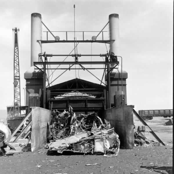 One of the three smelters, or furnaces, used at Kingman to melt aircraft parts